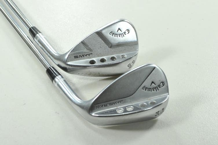 Callaway Jaws Raw Chrome 54*, 60* Wedge Set Right DG Spinner Steel # 208722