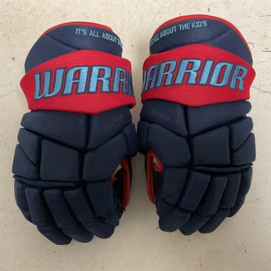 Used Warrior ALPHA PRO MADISON CAPITOLS Junior Gloves Navy Blue And Red 12" 11855-S000197923