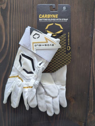 Adult Small EvoShield Carbine gloves with strap. Batting Gloves (New)
