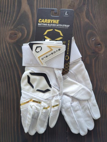 Adult Large EvoShield Carbine gloves with strap. Batting Gloves (New)