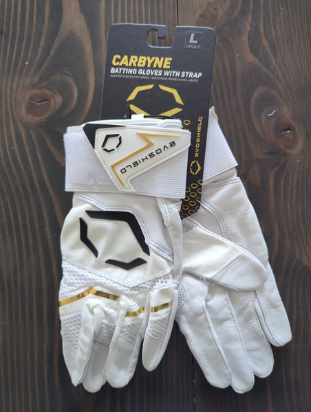 Adult Large EvoShield Carbine gloves with strap. Batting Gloves (New)