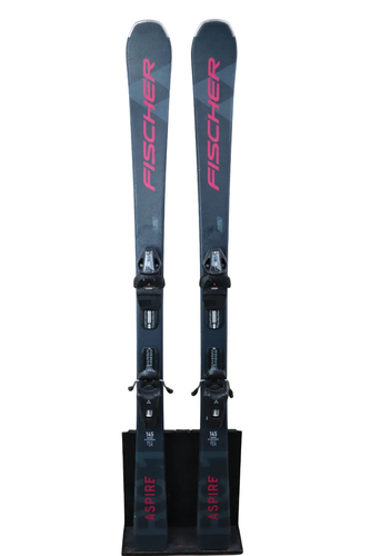 USED 2024 Fischer Aspire Skis 145cm with Fischer RS 9 Bindings