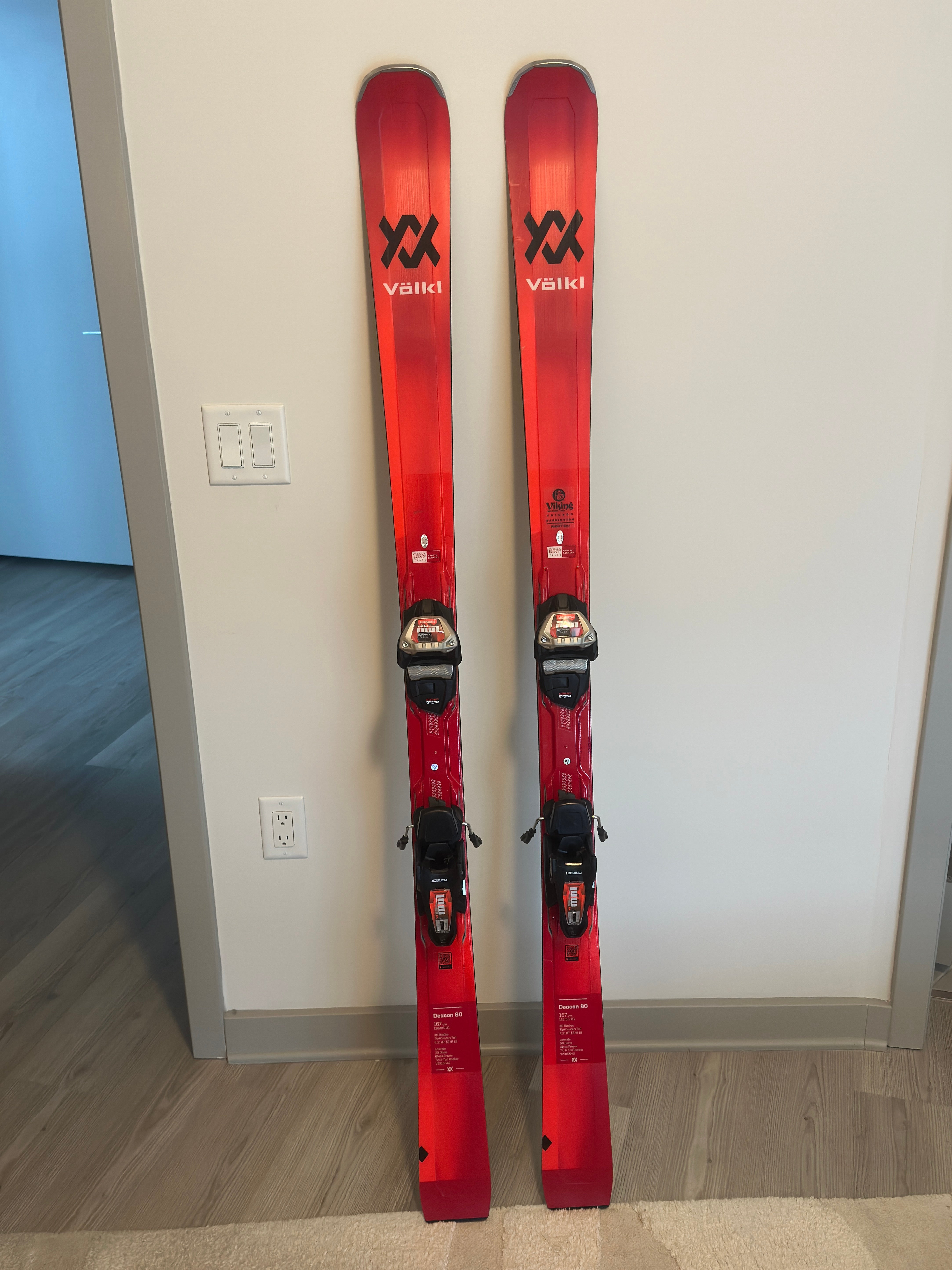 2024 Völkl Deacon 80 Skis – 167 cm – with Marker Lowride XL 13