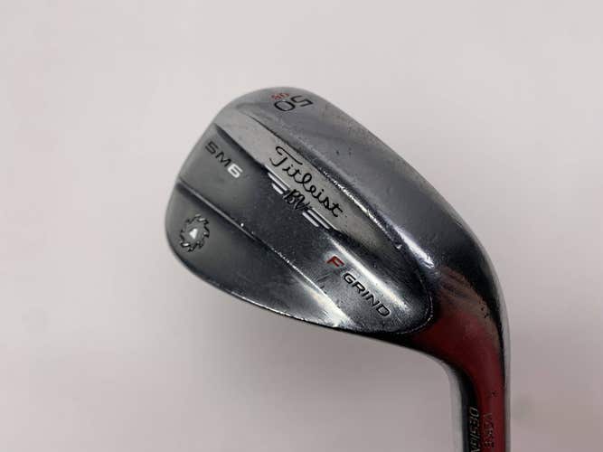 Titleist Vokey SM6 Tour Chrome Gap Wedge GW 50* 8 F-Grind Wedge Steel Mens RH
