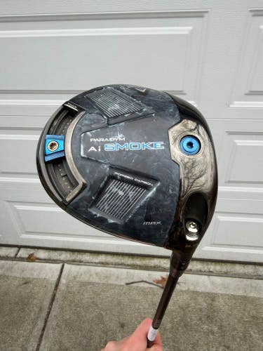 Callaway Ai Smoke Max Driver 9 Tensei AV Blue 65 Stiff Flex 45.25 +HC NICE