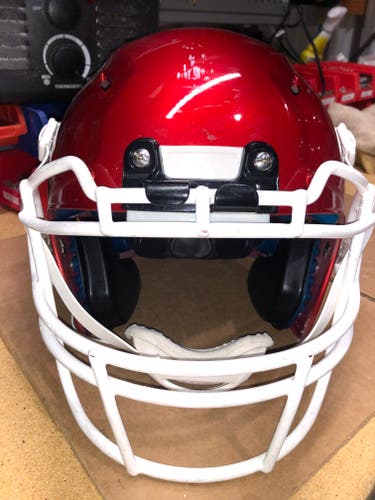 USED SCHUTT VENGEANCE PRO ADULT FOOTBALL HELMET - MEDIUM - CANDY APPLE RED