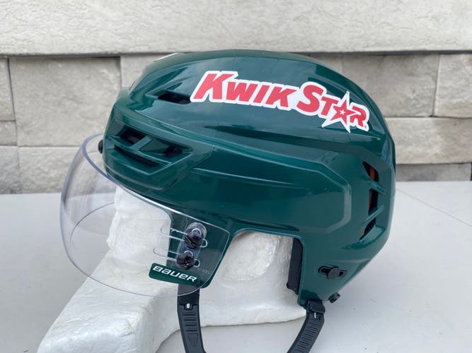 CCM Tacks 710 Pro Stock Hockey Helmet Visor Combo Green Medium WILD 6651