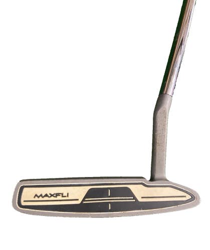 Maxfli Black Max One Blade Plumber's Neck Putter RH Steel 34.5" New Midsize Grip