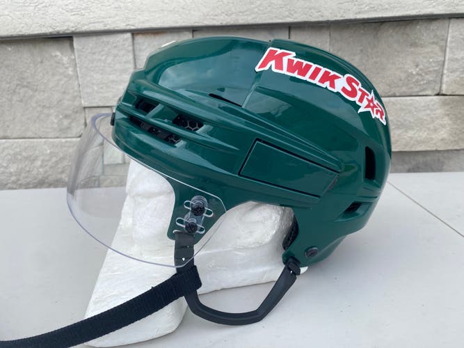 CCM SUPER TACKS X Pro Stock Hockey Helmet Visor Combo Green Medium 6429