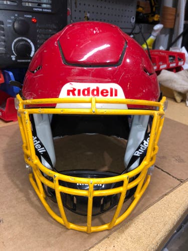 USED RIDDELL FLEX ADULT HELMET - XL - SCARLET