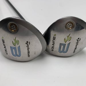 TaylorMade Burner 2008 3 & 5 Fairway Wood Set 15* 18* REAX 49g Ladies RH