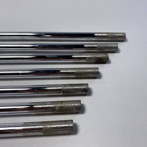 True Temper DG Mid S300 Stiff Steel Iron Set 7 Shafts 34.25''-36.75'' Pull 0.370