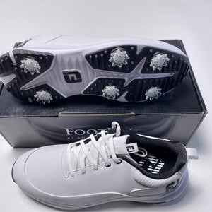 FootJoy FJ Tour Rival Golf Shoes White Black Men's SZ 9.5 (56958)