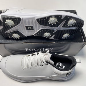 FootJoy FJ Tour Rival Golf Shoes White Black Men's SZ 12 (56958)