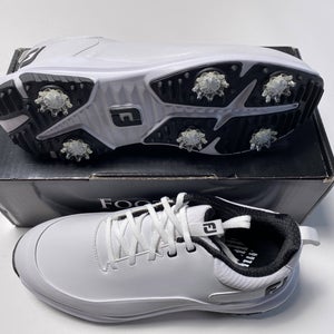 FootJoy FJ Tour Rival Golf Shoes White Black Men's SZ 9.5 Wide (56958)