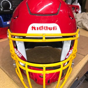 USED RIDDELL FLEX ADULT HELMET - XL - SCARLET