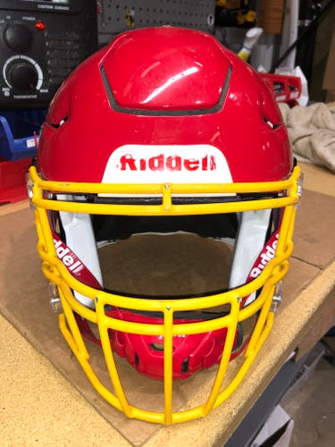 USED RIDDELL FLEX ADULT HELMET - XL - SCARLET
