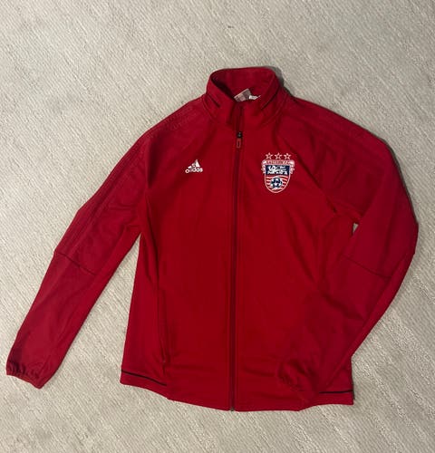 Red Women's Medium Adidas Jacket (Used)