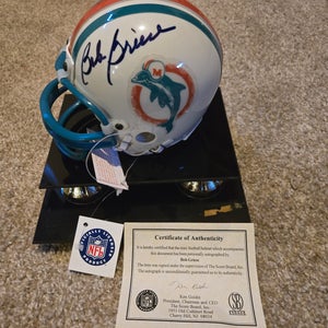 Bob Griese hall of fame QB autographed mini helment