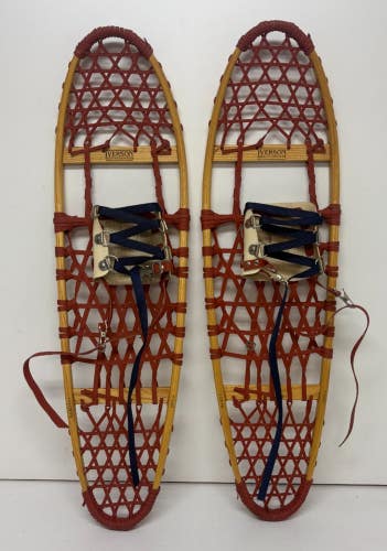 Iverson Seek Wilderness Wooden Framed 10"x36" Snowshoes EXCELLENT Fast Shipping