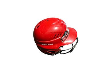 Used Rawlings CF W/ MASK Batting Helmet w/Mask Red One Size 11873-S000225041