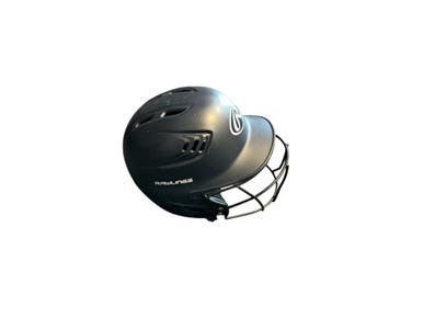 Used Rawlings 6 3/8 - 7 1/8 Batting Helmet w/Mask Navy Blue MD 11873-S000227920