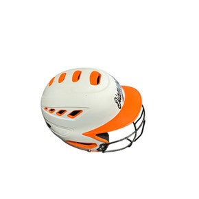 Used BoomBah BBH2-JR Batting Helmet w/Mask White And Orange One Size 11873-S000216960