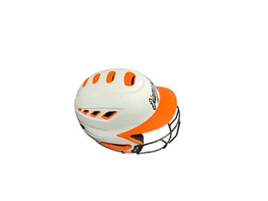 Used BoomBah BBH2-JR Batting Helmet w/Mask White And Orange One Size 11873-S000216960