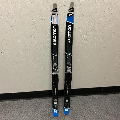 Used Salomon AERO JR Boys XC Ski/Binding Black And Royal Blue 100 cm 11855-S000195903