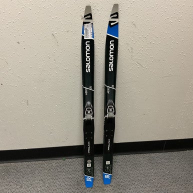 Used Salomon AERO JR Boys XC Ski/Binding Black And Royal Blue 100 cm 11855-S000195903