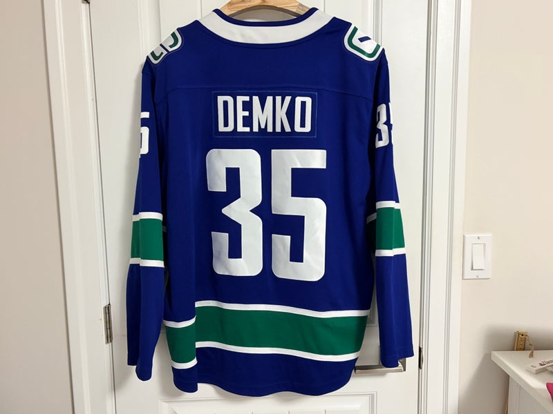 Authentic Fanatics Vancouver Canucks Thatcher Demko Blue Orca Jersey Size XL