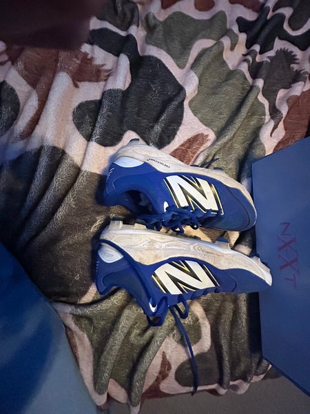 Blue Men's 7Y (Big Kids / Youth) Youth New Balance 4040 Low Top Molded Cleats (Used)