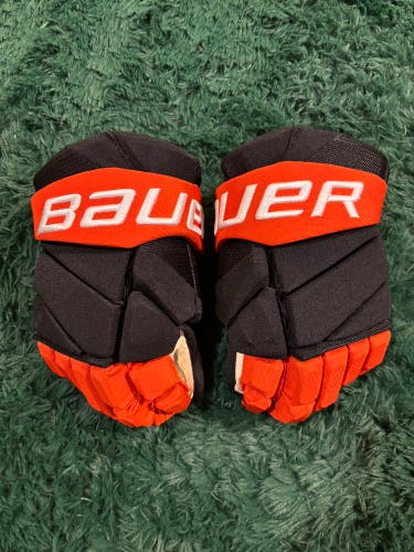 Orange Senior Bauer Vapor X Gloves 13" | Anaheim Ducks Pro Stock
