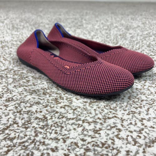 Rothys Shoes Womens Size 6 Pink The Flat Knit Ballet Flats Washable Office Work