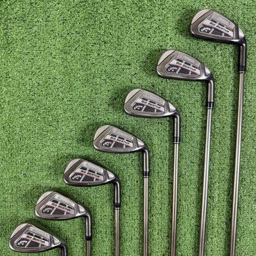 Callaway Big Bertha Os Iron Set 6-PW AW SW Regular Flex Recoil 460 F3 Graphite
