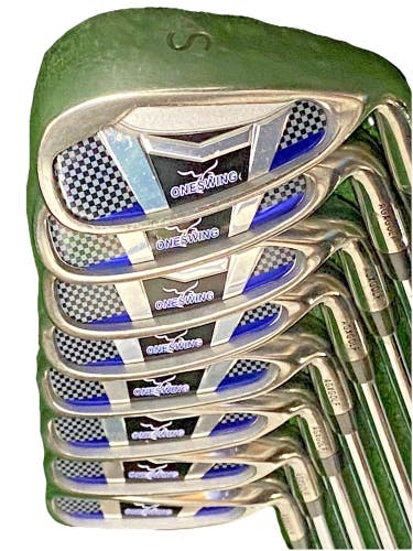 AGX Golf Oneswing Single Length Iron Set 4-PW,SW RH Senior Steel 36.5" Very Nice