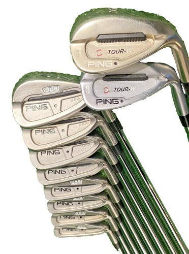 Ping S58 Iron Set 3-PW With Tour-W GW,SW Black Dot RH AWT Stiff Steel 5i 38"