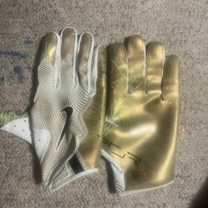 Gold XL Adult Nike Vapor Jet 7.0 Gloves (New)