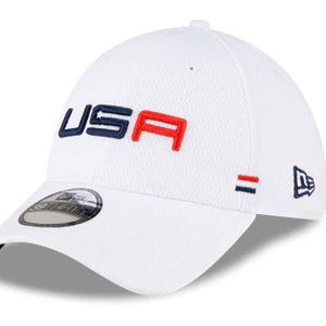 NEW Men's New Era White 2023 Ryder Cup Practice Rounds 39THIRTY Fitted S/M Hat