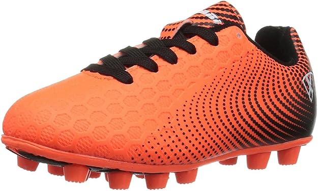Vizari Stealth Firm Ground Soccer Cleats | Orange/Black Size 13 Little Kid | VZSE93353Y-13