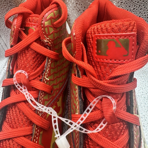 Red Men's Size 9.5 Adult Under Armour High Top Deception MLB Authentic Baseball Cleats New