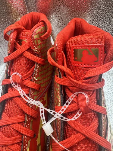 Red Men's Size 9.5 Adult Under Armour High Top Deception MLB Authentic Baseball Cleats New