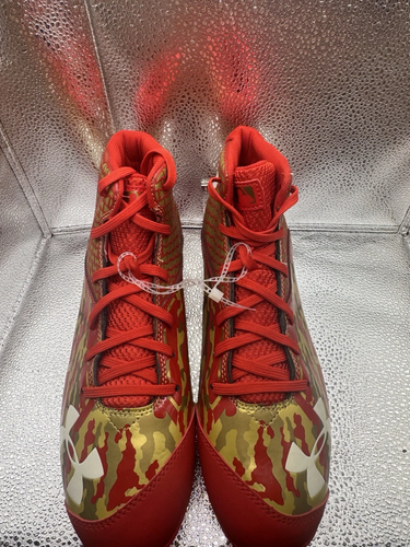 Red Men's Size 11 Adult Under Armour High Top Deception MLB Authentic Collection Baseball Cleats New