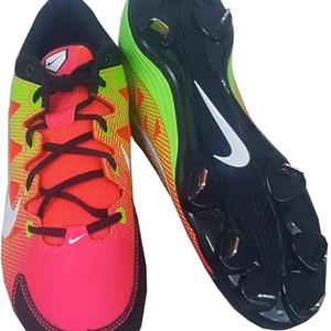 Nike Hyperdiamond Pro Metal Softball Cleats Women’s Size 8 Red Neon Green New