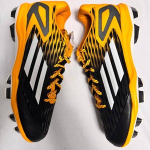 Adidas Ironskin LiteStrike SPG4 Baseball Cleats Black Gold Mens Size 16 Rare New