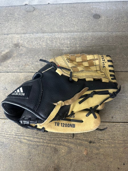 Adidas TR 1200NB 12" Leather Baseball Glove Right Hand Throw Black Brown Youth