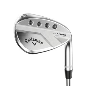 LEFT HANDED CALLAWAY JAWS FULL TOE CHROME SAND WEDGE 56°-12° (BOUNCE) STEEL WEDGE FLEX STANDARD TRU