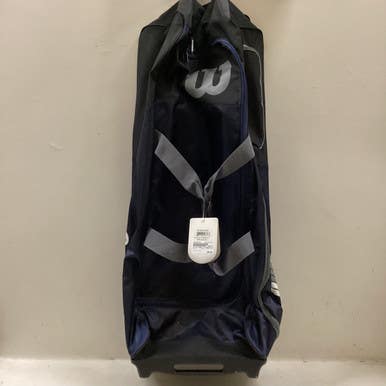 Used Wilson PUDGE 2.0 WHEELED BAG BB/SB Player Wheeled Bag Navy Blue 11725-S000494740