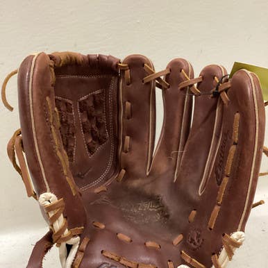 Used Mizuno GSP 1251F2BR RH Throw Fastpitch Gloves Brown 12 1/2" 11725-S000494782