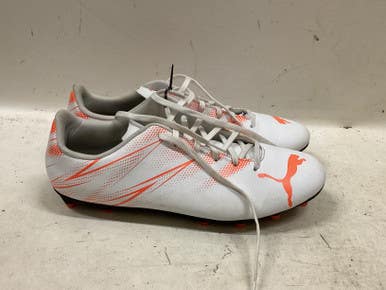 Used Puma Soccer Cleats White And Orange Senior 11 11725-S000496402